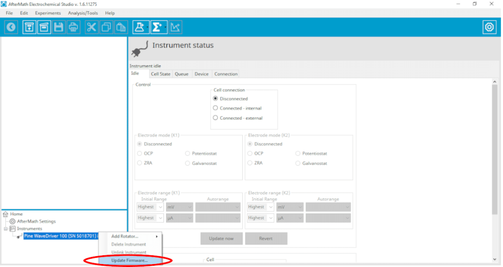 Figure 2: Firmware Update in AfterMath